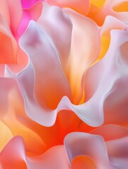 Leinwandbilder - Abstract Fluid Forms in Pastel Colors Close Up Shot Artistic Render Background Texture