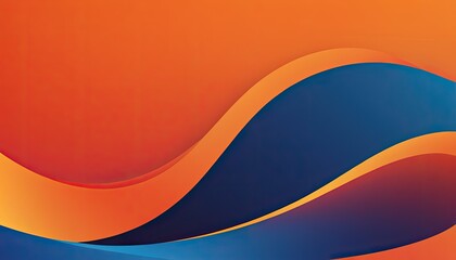 Poster - Blue and orange wavses abstract wallpaper background for desktop
1
