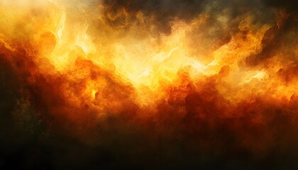 Poster - Fiery, turbulent, abstract digital art, depicting chaotic energy.