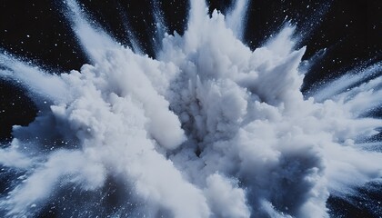 Poster - A radiant, white powder explosion against a dark background.