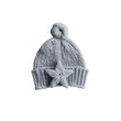 © Phng - Gray Knit Baby Beanie with Star Detail