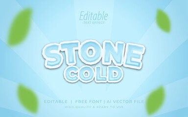 Poster - creative cold text effect. freeze lettering
