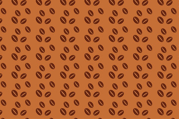 seamless pattern with abstract coffee beans shape background, coffee beans pattern template