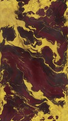 Poster - Abstract Art Texture of Gold and Burgundy Swirls Full Frame Close Up Artistic Background for Design
