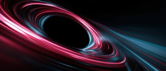 Poster - Abstract Light Streaks Forming a Vortex on Black Background Dynamic Motion and Futuristic Design Concept for Digital Art and Visual Effects