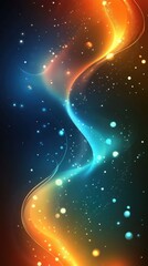 Poster - Abstract background with glowing lines and particles, digital art, colorful, modern style, smooth gradient
