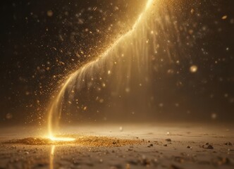 Wall Mural - golden dust motes shimmer, creating a celestial effect , energy, celebration