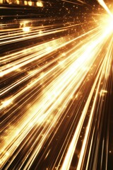 Poster - Golden light streaks radiating from a central point abstract background high angle view dynamic energy