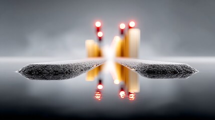 Poster - Ethereal cityscape reflections on a rain-soaked street, neon lights blending seamlessly with water puddles, creating an abstract and dreamy atmosphere, cinematic glow, moody ambiance,