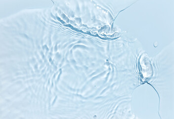 Fototapete - water texture ripple wave clean transparent water drops abstract blue background