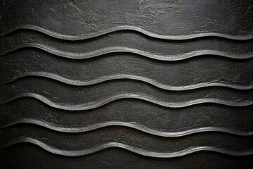 Poster - Dark wavy texture close up abstract background full frame shot for design element or backdrop material