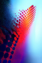 Fototapete - Abstract background forming a colorful dynamic swirl with dots
