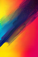 Poster - Colorful diagonal lines creating dynamic abstract background