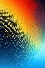 Poster - Colorful halftone pattern creating dynamic visual effect