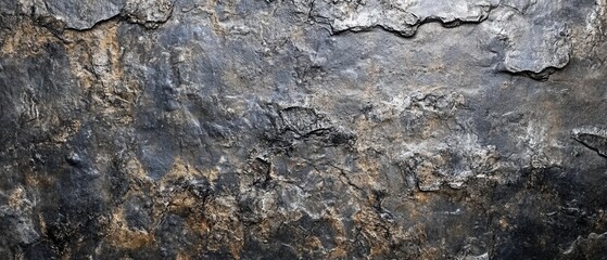 Poster - Dark Stone Texture Close Up Full Frame Shot with Natural Surface Detail for Backgrounds and Wallpapers