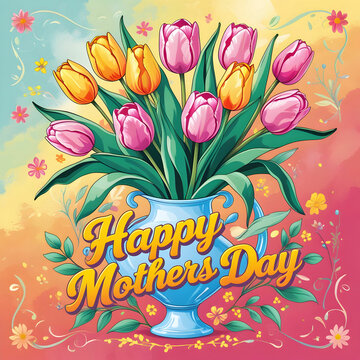 Happy Mothers Day Celebration Background