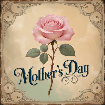A festive background filled with floral patterns, soft pastel colors, , creating a joyful atmosphere for Mothers Day.