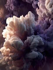 Poster - Ethereal Swirl of Abstract Colors in Soft Gradient Hues Blending Together Creating an Enigmatic Visual Experience of Fluid Motion