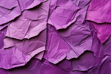 Poster - Abstract Close-Up of Textured Purple Paper Layers with Shadows and Creases Creates a Dynamic and Visually Interesting Background