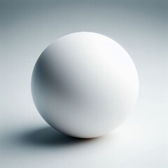 Fototapete - Smooth white sphere reflects gradient light on a neutral background, minimalist and clean look.