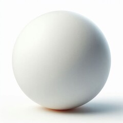 Fototapete - An evenly lit, white sphere with subtle texture sits against a bright, neutral background surface.
