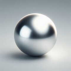 Fototapete - A luminous chrome sphere reflects light and shadow, creating a mesmerizing, modern design form.