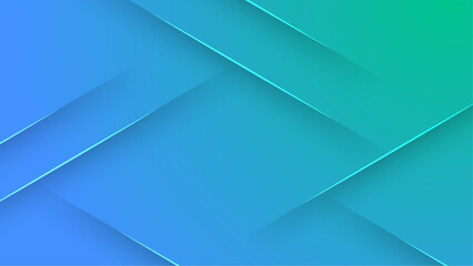 Poster - Blue and green abstract background with intersecting lines. Perfect for modern design projects, digital backgrounds, and techthemed graphics.