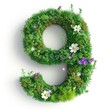© Rawpixel.com - 9 Number flower blossom wreath.