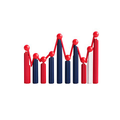 Poster - Graphical View of Momentum Trend Over Time in Colorful Chart Format