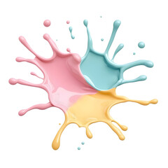 Poster - Colorful Paint Splash on a Transparent Background with Vibrant Hue