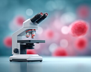 Poster - Advanced Scientific Microscope for Cellular Research  Medical Tool