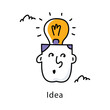 © Design Circle  - Idea Vector Filled Outline Style Icon. Eps 10 file