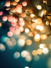 Poster - Soft Bokeh Lights in Various Colors Creating a Dreamy Background Effect for Holiday or Festive Themes in a Warm Atmosphere