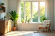 © Lertchai - Bright sunlight streams into a sparkling clean home, showcasing freshly cleaned windows and surfaces Spring cleaning complete!, sunlight, domestic