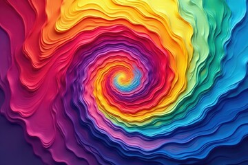 Wall Mural - Vibrant rainbow colors swirl in an abstract design , vibrant colors, colorful background, colorful design