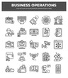 © Icon - Collection of Business Operations Icons: 25 Essential Line Icons for Finance. Marketing. and Management