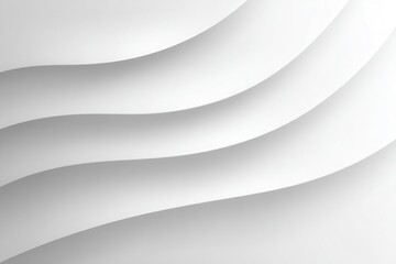 Leinwandbilder - Abstract white background with soft, curved lines creating a sense of depth and movement. Minimalist design with subtle shadows.