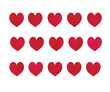 © Areeba Arshad - Heart Red Love Logo Variations. Various simple vector heart love icon.