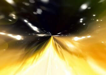 Aufkleber - 金色の光が爆発する3dイラスト