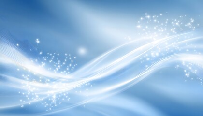 Poster - Delicate light swirls in soft pastel blues.