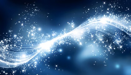 Poster - A dynamic display of luminous, swirling light patterns.
