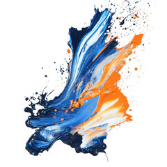 Poster - Blue, orange abstract splash background texture. colorful splashes of water