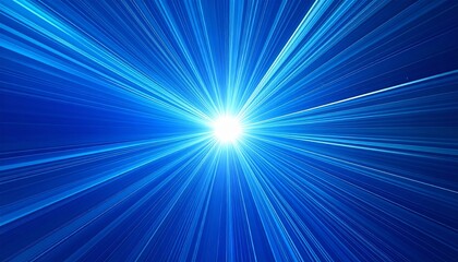 Wall Mural - vibrant blue burst of light with futuristic rayslue