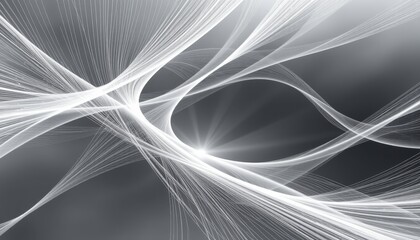 Poster - Flowing Lines in Space Create Abstract Visual Elegance and Movement