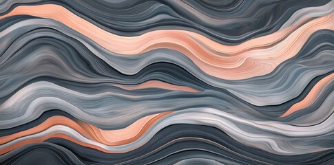 Poster - Abstract waves of color and texture flow seamlessly across the canvas. creating a dynamic visual experience that evokes movement and depth in a digital landscape