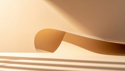 Poster - Dynamic light and shadow play minimalist interior abstract photography warm tones close-up artistic concept