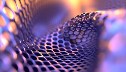 Poster - Abstract digital mesh design with vibrant hues.