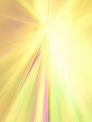 Poster - Abstract Burst of Light with Soft Hues in Yellow, Pink, and Green Radiating Effect on a Gradual Background