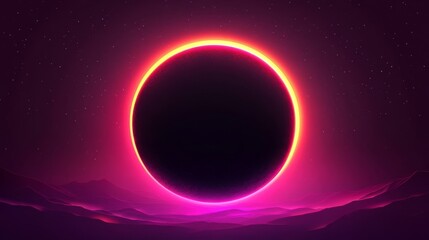 Wall Mural - the illustration of a black hole portrays swirling cosmic matter surrounded by glowing plasma rings 