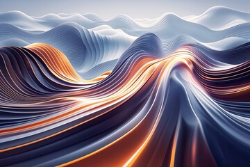 Poster - Contemporary Abstract Wave Patterns for Business Technology and Design Backgrounds